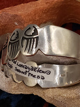 Load image into Gallery viewer, BADGER PAW DESIGN HOPI BRACELET - HAROLD LOMAYAKTEWA