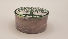 Load image into Gallery viewer, TREE OF LIFE SOAPSTONE BOX - GREEN ROUND
