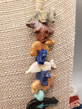 Load image into Gallery viewer, VINTAGE STACKED BEAR FETISH NECKLACE - ZUNI