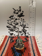 Load image into Gallery viewer, BLACK TOURMALINE GEMSTONE TREE - WOOD BASE