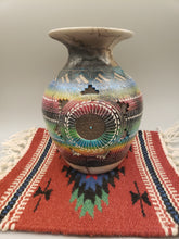 Load image into Gallery viewer, COLORED HORSEHAIR POTTERY VASE - CAROL BENALLY