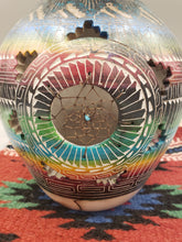 Load image into Gallery viewer, COLORED HORSEHAIR POTTERY VASE - CAROL BENALLY