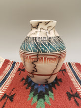 Load image into Gallery viewer, COLORED HORSEHAIR ETCHED POTTERY - RONALD SMITH
