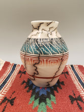 Load image into Gallery viewer, COLORED HORSEHAIR ETCHED POTTERY - RONALD SMITH