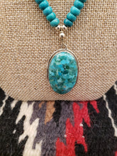 Load image into Gallery viewer, TURQUOISE NECKLACE WITH ATTACHED PENDANT
