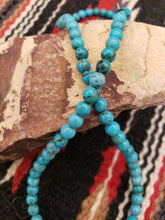 Load image into Gallery viewer, TURQUOISE SQUARE PENDANT ON 6MM BEADS - KINGMAN