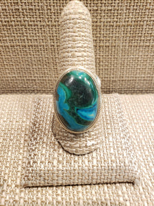 AZURITE RING -SIZE 10 - OVAL SHAPED