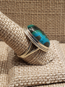AZURITE RING -SIZE 10 - OVAL SHAPED