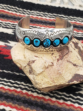 Load image into Gallery viewer, TURQUOISE CUFF BRACELET - SLEEPING BEAUTY- PAMELA BENNALY