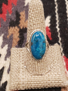 CHRYSOCOLLA RING -SIZE 11 - OVAL SHAPED