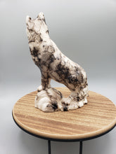 Load image into Gallery viewer, HORSEHAIR POTTERY STATUE - WOLF - TOM VAIL JR/JESSICA VAIL
