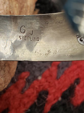 Load image into Gallery viewer, Turquoise Sterling Silver & 12KGF HORSE CUFF BRACELET - GENEVIEVE JONES