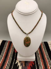 Load image into Gallery viewer, UNAKITE PENDANT ON 4MM BEADS