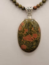 Load image into Gallery viewer, UNAKITE PENDANT ON 4MM BEADS
