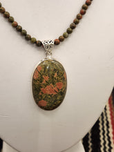 Load image into Gallery viewer, UNAKITE PENDANT ON 4MM BEADS
