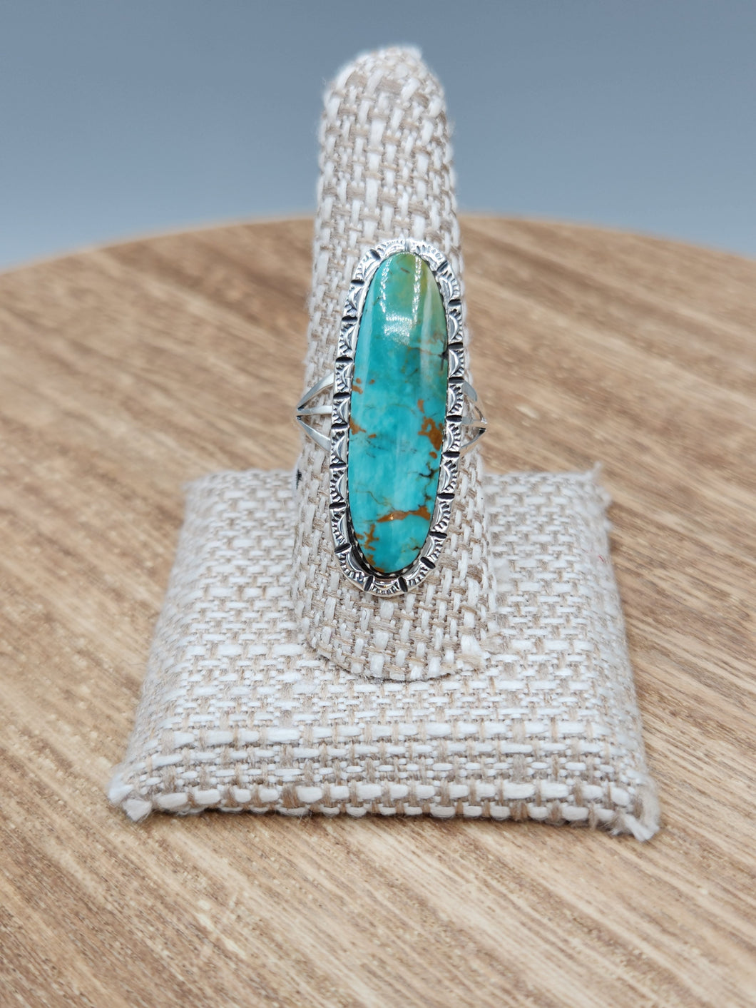 TURQUOISE RING -SIZE 5 -MIKE SMITH