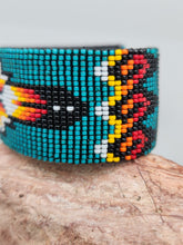 Load image into Gallery viewer, BEADED CUFF BRACELET - TURQUOISE - DWIGHT NATHANIEL