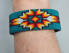 Load image into Gallery viewer, BEADED CUFF BRACELET - TURQUOISE - DWIGHT NATHANIEL