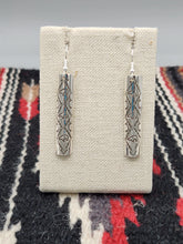 Load image into Gallery viewer, STERLING SILVER ETCHED BAR STYLE EARRINGS - BEARS - NORA ASHLEY
