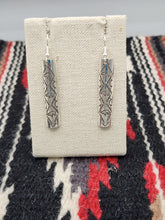 Load image into Gallery viewer, STERLING SILVER ETCHED BAR STYLE EARRINGS - BEARS - NORA ASHLEY
