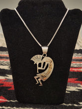Load image into Gallery viewer, STERLING SILVER/12KGF KOKOPELLI NECKLACE- MARK YAZZIE
