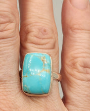 Load image into Gallery viewer, TURQUOISE RING- SIZE 8.5 - RECTANGLE