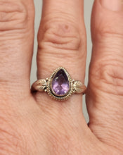 Load image into Gallery viewer, AMETHYST PEAR SHAPED RING - SIZE 9 & 5