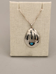 TURQUOISE BEAR PAW NECKLACE - IRVIN BEGAY