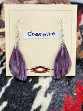 Load image into Gallery viewer, CHAROITE EARRINGS - GEOMETRIC