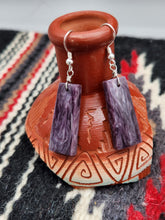 Load image into Gallery viewer, CHAROITE EARRINGS