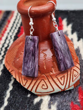Load image into Gallery viewer, CHAROITE EARRINGS