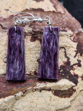 Load image into Gallery viewer, CHAROITE EARRINGS