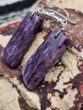 Load image into Gallery viewer, CHAROITE EARRINGS