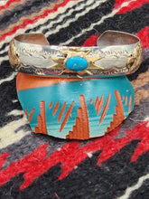 Load image into Gallery viewer, TURQUOISE BUFFALO STERLING/12KGF BRACELET- GENEVIEVE JONES
