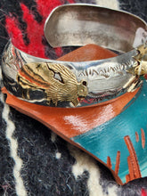 Load image into Gallery viewer, TURQUOISE BUFFALO STERLING/12KGF BRACELET- GENEVIEVE JONES