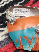 Load image into Gallery viewer, TURQUOISE BUFFALO STERLING/12KGF BRACELET- GENEVIEVE JONES