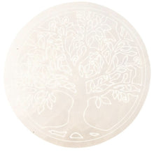 Load image into Gallery viewer, SELENITE CHARGING PLATE - TREE OF LIFE