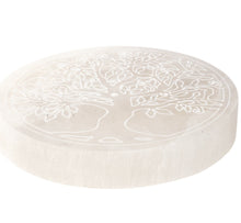 Load image into Gallery viewer, SELENITE CHARGING PLATE - TREE OF LIFE