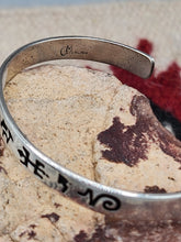 Load image into Gallery viewer, STERLING SILVER PETROGLYPH CUFF BRACELET
