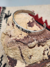 Load image into Gallery viewer, STERLING SILVER PETROGLYPH CUFF BRACELET
