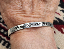 Load image into Gallery viewer, STERLING SILVER PETROGLYPH CUFF BRACELET
