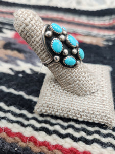 TURQUOISE RING 7 STONES - J. ROYBAl