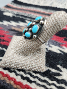 TURQUOISE RING 7 STONES - J. ROYBAl