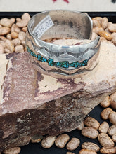 Load image into Gallery viewer, TURQUOISE CHIP INLAY CUFF BRACELET - JUAN T. SINGER
