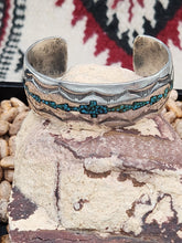 Load image into Gallery viewer, TURQUOISE CHIP INLAY CUFF BRACELET - JUAN T. SINGER
