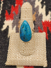 Load image into Gallery viewer, CHRYSOCOLLA RING - SIZE 8.5 - TEARDROP SHAPED
