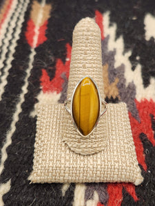 TIGER EYE RING - SIZE 10