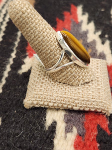 TIGER EYE RING - SIZE 10