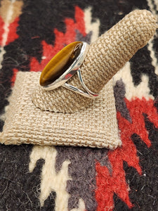 TIGER EYE RING - SIZE 10