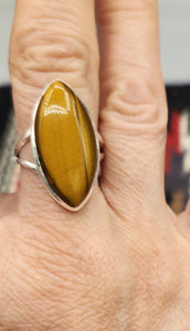 TIGER EYE RING - SIZE 10